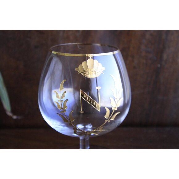 Vintage Napoleon Brandy / Cognac single drinking glass, French Empire gilded - Picture 7 of 9